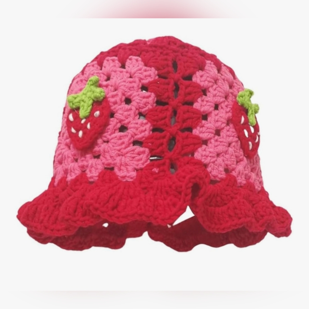 Crochet Strawberry Hat